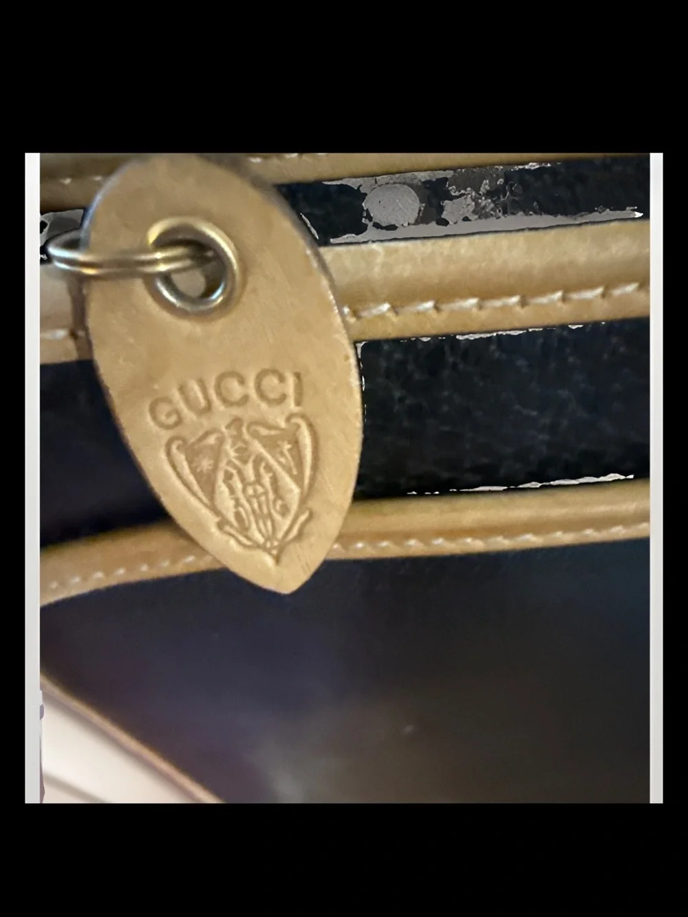 Gucci Black Leather Vintage Briefcase
